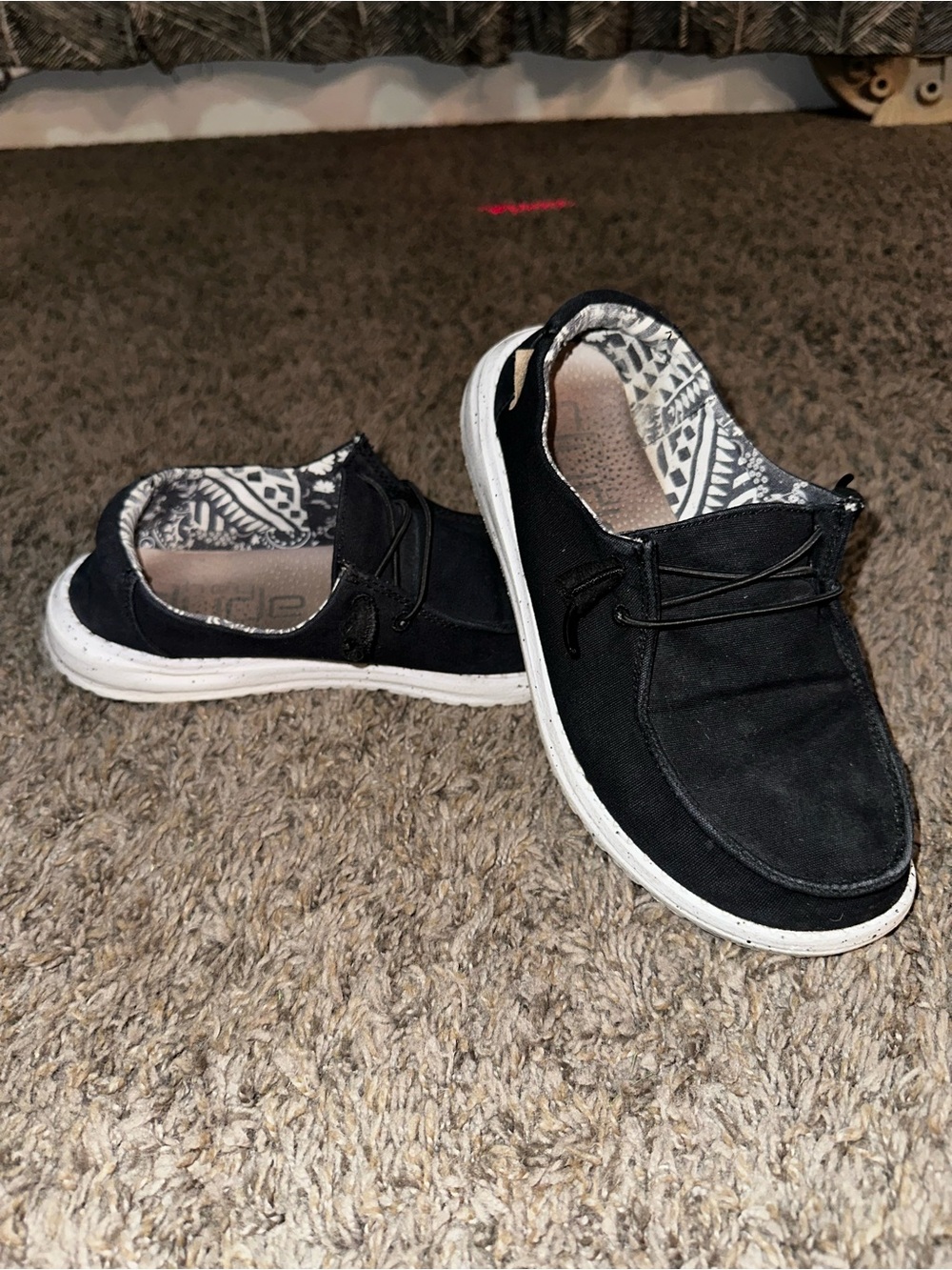 Hey Dude Black Casual Slip-On Shoes